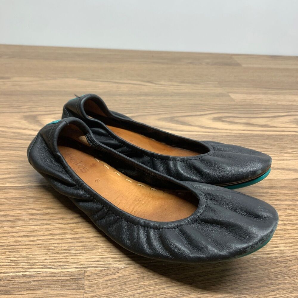 TIEKS By Gavrieli Black Ballet Flats Foldable Size 8